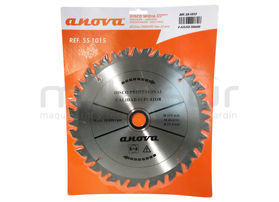Disco Widia 255 ANOVA